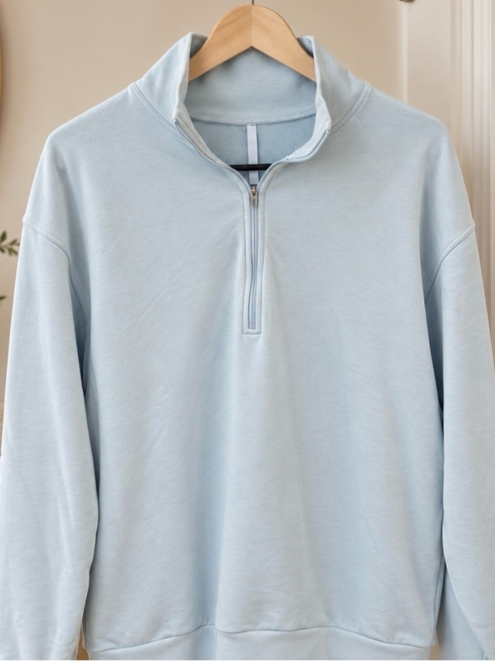 lululemon athletica Light Blue Half-Zip Pullover Sweater